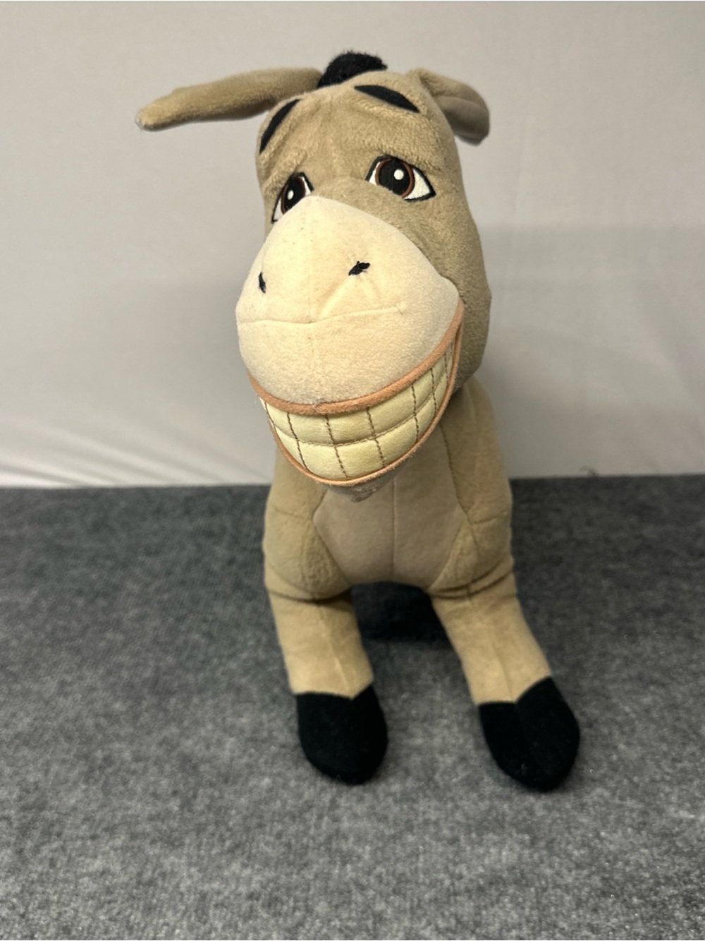 Hasbro Shrek 2 Donkey Plush Toy in Tan and Black